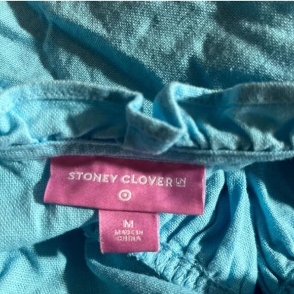 Stoney Clover Lane x Target‎ Dress Womens Medium Blue Linen - Picture 6 of 8